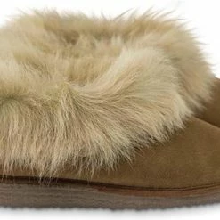 Texelana Sloffen En Pantoffels Voor Dames & Heren - Pantoffel Van Schapenvacht Met Bontrand - Model Nelda Maat 38