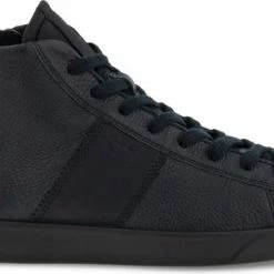ECCO Street Lite Hoge Dames Veterschoenen - Zwart - Maat 42 - Echt Leer - Uitneembare Zool