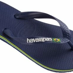 Havaianas Brasil Logo Unisex Slippers - Navy Blue - Maat 39/40 -Dames Winkel 550x336 4