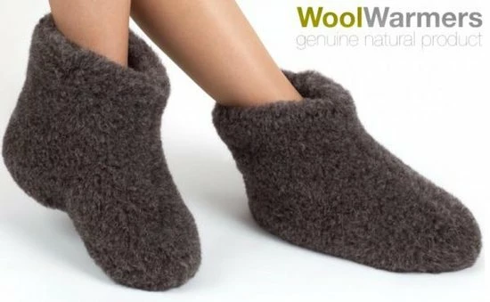 WoolWarmers Dolly Unisex Wollen Sloffen - Grijs - Maat 46 6 WoolWarmers Dolly Unisex Wollen Sloffen - Grijs - Maat 46 - Afbeelding 4
