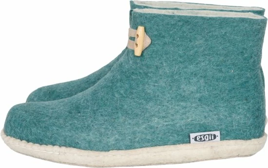 Esgii Vilten Damesslof High Boots Seagreen Colour:Zeegroen/ Ecru Size:40 3 Esgii Vilten Damesslof High Boots Seagreen Colour:Zeegroen/ Ecru Size:40
