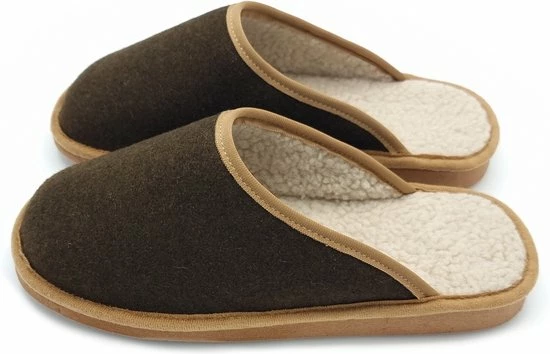 Kacaus Sloffen - Natuurwol Burel - Maat 40 - Bruin - Pantoffels - Ambachtelijk Gemaakt In Portugal 4 Kacaus Sloffen - Natuurwol Burel - Maat 40 - Bruin - Pantoffels - Ambachtelijk Gemaakt In Portugal - Afbeelding 2