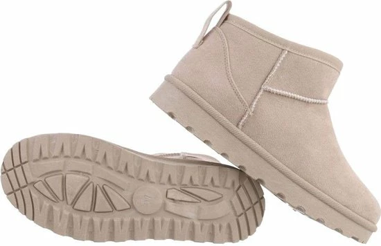 Yabalash Damen Klassische Stiefeletten - Beige 6 Yabalash Damen Klassische Stiefeletten - Beige - Afbeelding 4