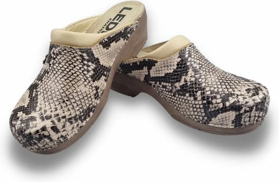 Medische PU Klompen - PU Klompen Met Kunststof Zool - Ziekenhuis Klompen - Zorgklompen - DINA CLOGS - Snakeskin - Maat 37 7 Medische PU Klompen - PU Klompen Met Kunststof Zool - Ziekenhuis Klompen - Zorgklompen - DINA CLOGS - Snakeskin - Maat 37 - Afbeelding 5