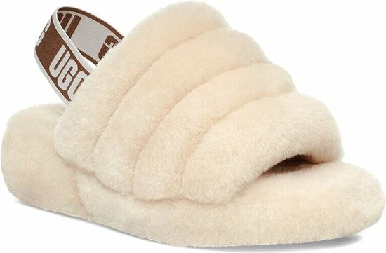 UGG Fluff Yeah Slide Dames Sloffen - Natural - Maat 40 4 UGG Fluff Yeah Slide Dames Sloffen - Natural - Maat 40 - Afbeelding 2
