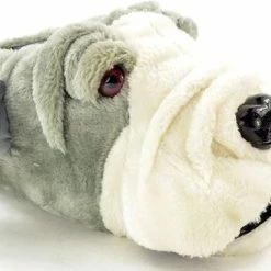 Merkloos Dierenpantoffel Hond Grijs/wit 40-41