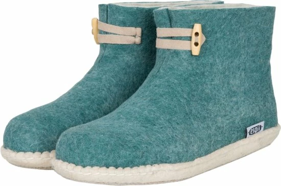 Esgii Vilten Damesslof High Boots Seagreen Colour:Zeegroen/ Ecru Size:40 5 Esgii Vilten Damesslof High Boots Seagreen Colour:Zeegroen/ Ecru Size:40 - Afbeelding 3