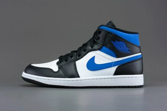 Nike Air Jordan 1 Mid, White/racer Blue-Black, 554724 140, EUR 42.5 6 Nike Air Jordan 1 Mid, White/racer Blue-Black, 554724 140, EUR 42.5 - Afbeelding 4
