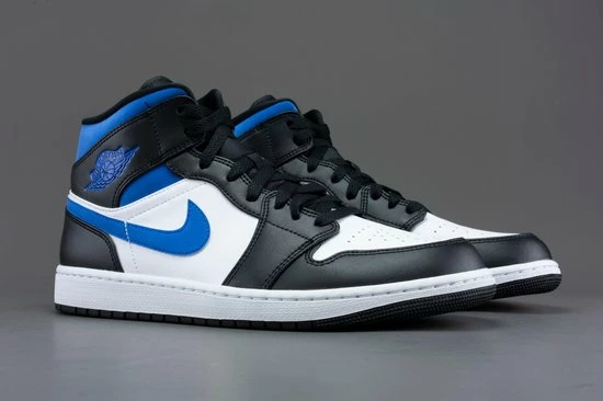Nike Air Jordan 1 Mid, White/racer Blue-Black, 554724 140, EUR 42.5 7 Nike Air Jordan 1 Mid, White/racer Blue-Black, 554724 140, EUR 42.5 - Afbeelding 5