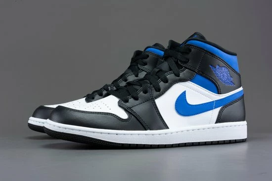 Nike Air Jordan 1 Mid, White/racer Blue-Black, 554724 140, EUR 42.5 8 Nike Air Jordan 1 Mid, White/racer Blue-Black, 554724 140, EUR 42.5 - Afbeelding 6