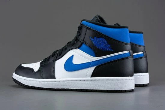 Nike Air Jordan 1 Mid, White/racer Blue-Black, 554724 140, EUR 42.5 9 Nike Air Jordan 1 Mid, White/racer Blue-Black, 554724 140, EUR 42.5 - Afbeelding 7