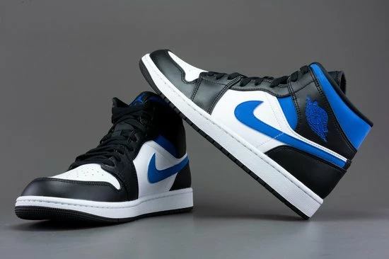 Nike Air Jordan 1 Mid, White/racer Blue-Black, 554724 140, EUR 42.5 16 Nike Air Jordan 1 Mid, White/racer Blue-Black, 554724 140, EUR 42.5 - Afbeelding 14