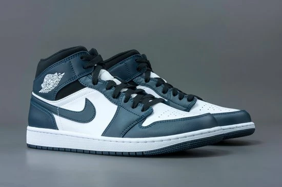 Nike Air Jordan 1 Mid, Amory Navy/White/-Black, Mid Teal, 554725 411, EUR 45 24 Nike Air Jordan 1 Mid, Amory Navy/White/-Black, Mid Teal, 554725 411, EUR 45 - Afbeelding 22