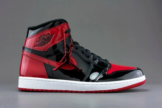 Nike Air Jordan 1 Retro High OG, Bred Patent, Black Red, 555088-063, EUR 41 4 Nike Air Jordan 1 Retro High OG, Bred Patent, Black Red, 555088-063, EUR 41 - Afbeelding 2