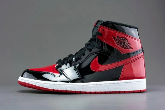 Nike Air Jordan 1 Retro High OG, Bred Patent, Black Red, 555088-063, EUR 41 6 Nike Air Jordan 1 Retro High OG, Bred Patent, Black Red, 555088-063, EUR 41 - Afbeelding 4
