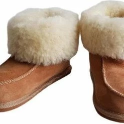 LuLu Wonen LuLu- Hoge Leren Sloffen / Pantoffels Met Rubberen Zool, Gevoerd Met Schapenvacht - Maat 42 -Dames Winkel 550x367 13