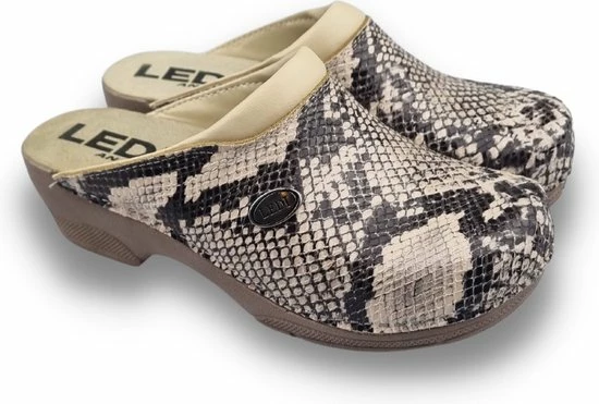Medische PU Klompen - PU Klompen Met Kunststof Zool - Ziekenhuis Klompen - Zorgklompen - DINA CLOGS - Snakeskin - Maat 37 6 Medische PU Klompen - PU Klompen Met Kunststof Zool - Ziekenhuis Klompen - Zorgklompen - DINA CLOGS - Snakeskin - Maat 37 - Afbeelding 4
