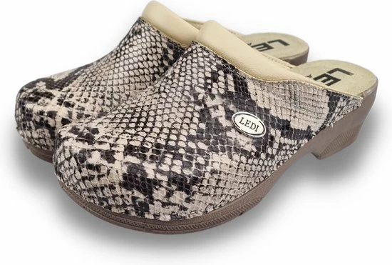 Medische PU Klompen - PU Klompen Met Kunststof Zool - Ziekenhuis Klompen - Zorgklompen - DINA CLOGS - Snakeskin - Maat 37 8 Medische PU Klompen - PU Klompen Met Kunststof Zool - Ziekenhuis Klompen - Zorgklompen - DINA CLOGS - Snakeskin - Maat 37 - Afbeelding 6