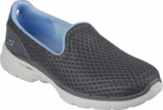Skechers Go Walk 6 - Big Splash 124508-GYBL, Vrouwen, Grijs, Sneakers,Sportschoenen, Maat: 39 5 Skechers Go Walk 6 - Big Splash 124508-GYBL, Vrouwen, Grijs, Sneakers,Sportschoenen, Maat: 39 - Afbeelding 3