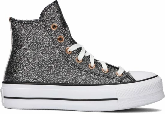 Converse Chuck Taylor All Star Lift Hi Hoge Sneakers - Leren Sneaker - Dames - Zilver - Maat 40 4 Converse Chuck Taylor All Star Lift Hi Hoge Sneakers - Leren Sneaker - Dames - Zilver - Maat 40 - Afbeelding 2