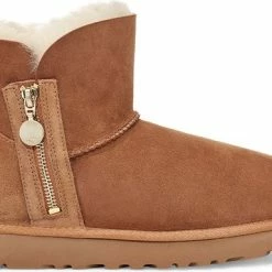 UGG W Bailey Zip Mini Vachtlaarzen - Warme Laarzen - Dames - Camel - Maat 38 -Dames Winkel 550x384