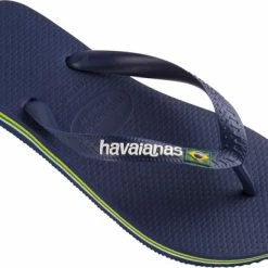 Havaianas Brasil Logo Unisex Slippers - Navy Blue - Maat 39/40 -Dames Winkel 550x384 7