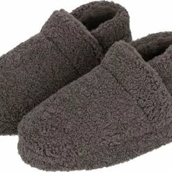 Apollo | Sloffen Dames Teddy | Shine | Antraciet | Maat 39/40 | Sloffen Dames | Hoge Sloffen Dames
