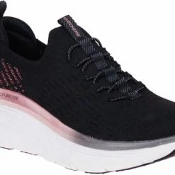 Skechers D'Lux Walker Vegan Zwarte Sneaker -Dames Winkel 550x389 2