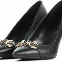 Michael Kors Pumps / Stiletto Dames / Damesschoenen - Leer - Blokhak Hoogte 9 Cm - Izzy Flex Pump - Zwart - Maat 40 -Dames Winkel 550x400 1