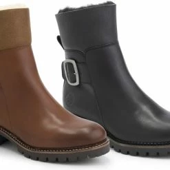 Travelin' Gyre - Leren Dames Enkellaarzen - Wol Gevoerd - Cognac Bruin Leer - Maat 40 -Dames Winkel 550x401 5