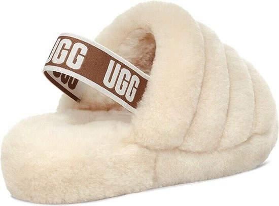 UGG Fluff Yeah Slide Dames Sloffen - Natural - Maat 40 6 UGG Fluff Yeah Slide Dames Sloffen - Natural - Maat 40 - Afbeelding 4