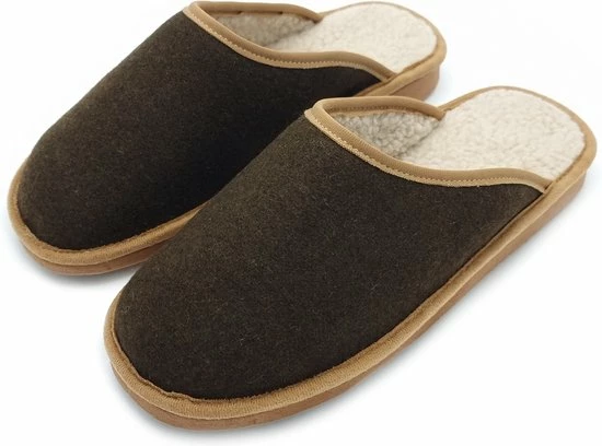 Kacaus Sloffen - Natuurwol Burel - Maat 40 - Bruin - Pantoffels - Ambachtelijk Gemaakt In Portugal 6 Kacaus Sloffen - Natuurwol Burel - Maat 40 - Bruin - Pantoffels - Ambachtelijk Gemaakt In Portugal - Afbeelding 4