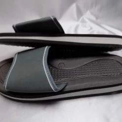 Merkloos Saunaslippers / Badslippers Donker Grijs Antislip Maat 42/43 -Dames Winkel 550x412 6