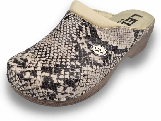Medische PU Klompen - PU Klompen Met Kunststof Zool - Ziekenhuis Klompen - Zorgklompen - DINA CLOGS - Snakeskin - Maat 37 4 Medische PU Klompen - PU Klompen Met Kunststof Zool - Ziekenhuis Klompen - Zorgklompen - DINA CLOGS - Snakeskin - Maat 37 - Afbeelding 2