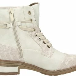 Mustang Dames Veterboot - Ecru - Maat 39 -Dames Winkel 550x419