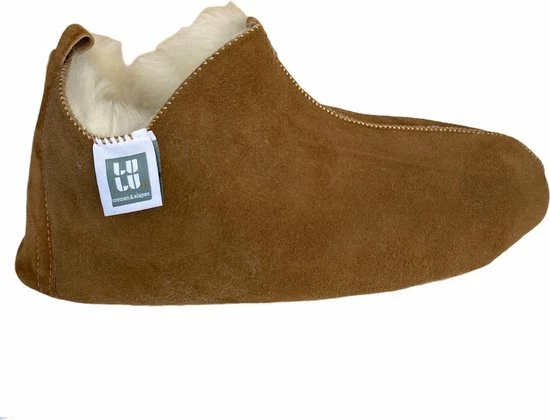 LuLu Wonen LuLu- Leren Sloffen / Pantoffels Gevoerd Met Schapenvacht - Maat 45 13 LuLu Wonen LuLu- Leren Sloffen / Pantoffels Gevoerd Met Schapenvacht - Maat 45 - Afbeelding 11