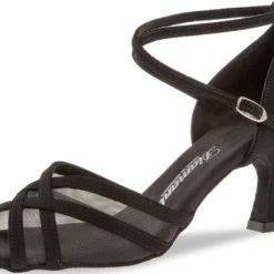 Dansschoenen Dames - Latin Ballroom Salsa Schoenen - Diamant 035-087-040 - Zwart - Maat 37,5