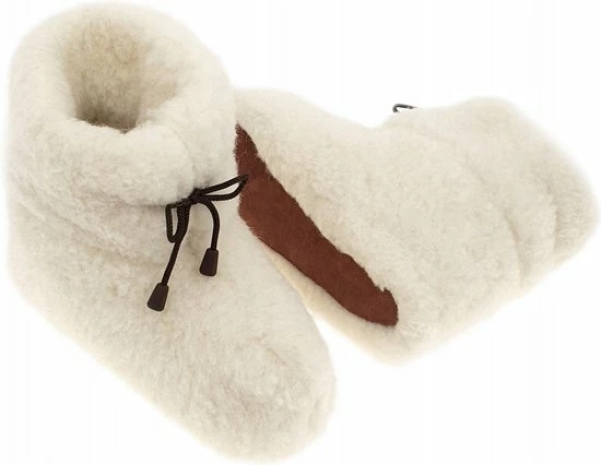 Oncedoce Wollen Sloffen - Winter Pantoffels 100% ECHT Lamswol En Leer - MAAT 45 - Leren Zooltjes - Handgemaakte Slofjes - Kleur Crème 3 Oncedoce Wollen Sloffen - Winter Pantoffels 100% ECHT Lamswol En Leer - MAAT 45 - Leren Zooltjes - Handgemaakte Slofjes - Kleur Crème