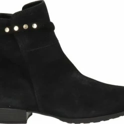 Gabor Enkellaarsjes Dames / Laarzen / Damesschoenen - Suède - 92.716.47 - Zwart - Maat 38