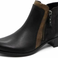 Remonte Dames Enkellaars - R5172 02 Zwart/Combi - Maat 38