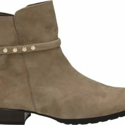 Gabor Enkellaarsjes Dames / Laarzen / Damesschoenen - Suède - 92.716.44 - Beige - Maat 39