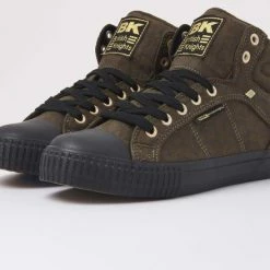 British Knights DEE Dames Sneakers Hoog - Kaki Luipaard - Maat 38