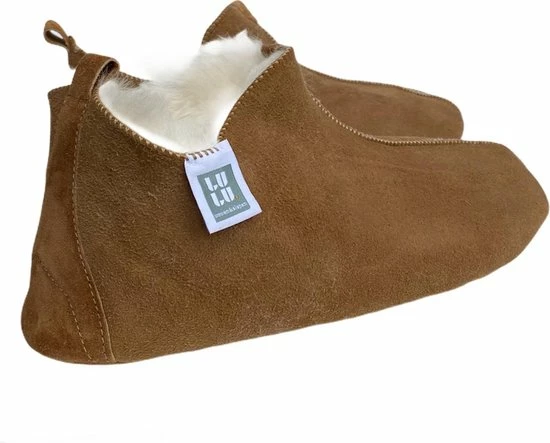 LuLu Wonen LuLu- Leren Sloffen / Pantoffels Gevoerd Met Schapenvacht - Maat 45 7 LuLu Wonen LuLu- Leren Sloffen / Pantoffels Gevoerd Met Schapenvacht - Maat 45 - Afbeelding 5