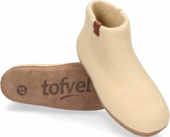 Tofvel Pantoffels Beige Schapenwol - Maat 39 6 Tofvel Pantoffels Beige Schapenwol - Maat 39 - Afbeelding 4
