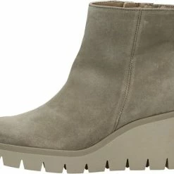 Gabor Enkellaarsjes Dames / Laarzen / Damesschoenen - Suède - 94.780.12 - Beige - Maat 40