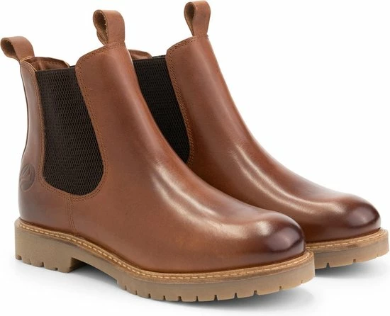 Travelin' Rosseland Dames Leren Chelseaboots - Wol Gevoerd - Cognac Leer - Maat 38 5 Travelin' Rosseland Dames Leren Chelseaboots - Wol Gevoerd - Cognac Leer - Maat 38 - Afbeelding 3