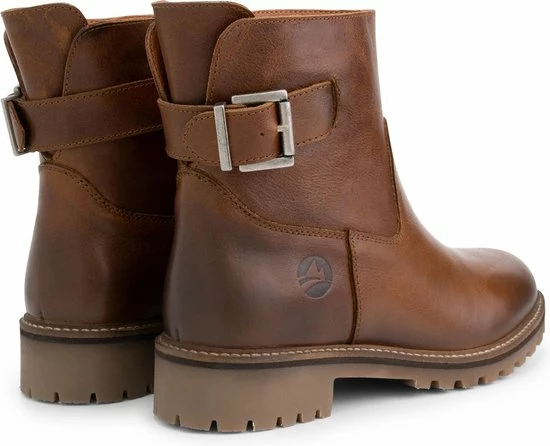 Travelin' Vadfoss Dames Enkellaarzen - Wol Gevoerde Boots - Cognac Leer - Maat 36 6 Travelin' Vadfoss Dames Enkellaarzen - Wol Gevoerde Boots - Cognac Leer - Maat 36 - Afbeelding 4