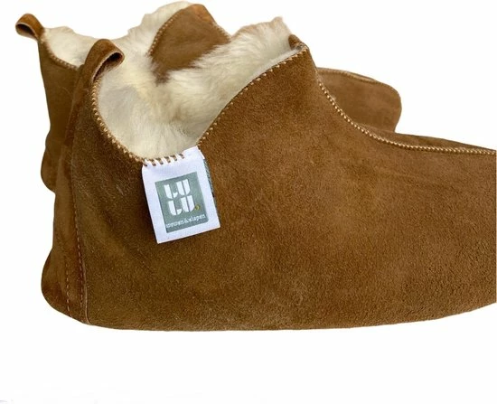 LuLu Wonen LuLu- Leren Sloffen / Pantoffels Gevoerd Met Schapenvacht - Maat 45 10 LuLu Wonen LuLu- Leren Sloffen / Pantoffels Gevoerd Met Schapenvacht - Maat 45 - Afbeelding 8