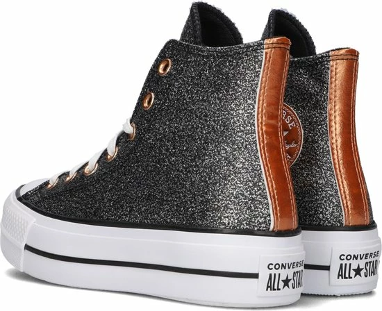 Converse Chuck Taylor All Star Lift Hi Hoge Sneakers - Leren Sneaker - Dames - Zilver - Maat 40 3 Converse Chuck Taylor All Star Lift Hi Hoge Sneakers - Leren Sneaker - Dames - Zilver - Maat 40