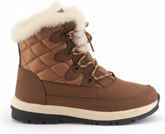 Warmbat Abbott Snowboots - Maat 39 - Vrouwen - Bruin - Crème - Geel 3 Warmbat Abbott Snowboots - Maat 39 - Vrouwen - Bruin - Crème - Geel